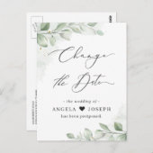 日程変更計画 ユーカリ グリーン 多肉植物 ポストカード (正面/裏面)