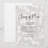 日程変更 ビジネスまたは個人のイベント COVID-19 招待状 (正面/裏面)