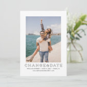 日程変更 フォトカード 招待状 (スタンド正面)