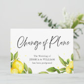 日程変更 レモン 緑の延期 招待状 (スタンド正面)