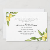 日程変更 レモン 緑の延期 招待状 (裏面)