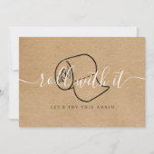 日程変更・延期・中止 ラスティック ボーホ 招待状 (正面)