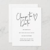 日程変更 簡単なお知らせ 案内ポストカード (正面/裏面)