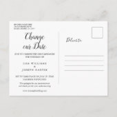 日程延期 シンプル エレガント 案内ポストカード (裏面)