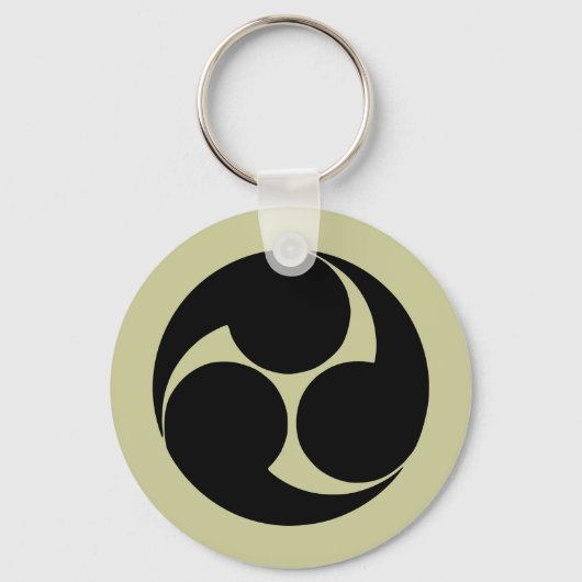 日立三つ巴 キーホルダー (正面)