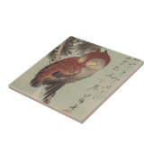 日立広重によるフクロウの松 タイル (側面)