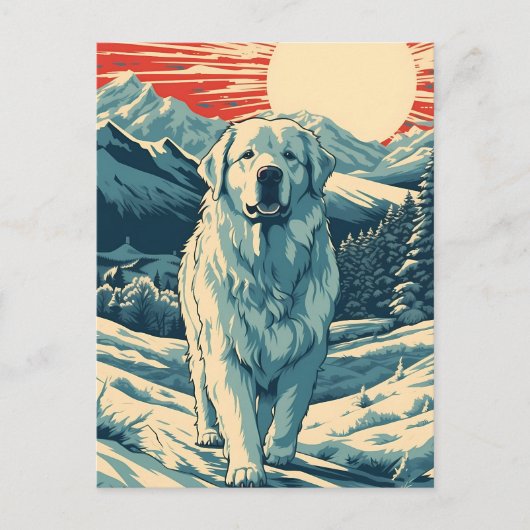 日素晴らしの入り山のピレネー ポストカード (正面)