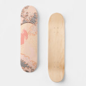 日素晴らし出時の神奈川の波 スケートボード (正面)