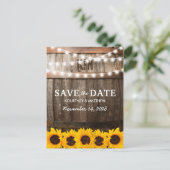 日素朴付を保存したひまわり結婚式 案内ポストカード (スタンド正面)