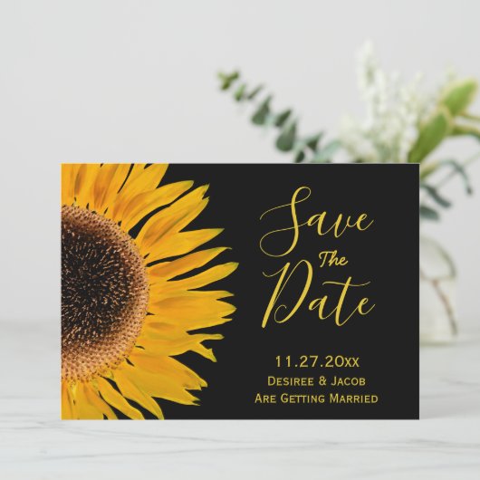 日素朴付を保存した黄色の黒のひまわり セーブザデート (スタンド正面)
