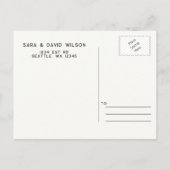 日素朴付を保存する松のコーン結婚式 案内ポストカード (裏面)