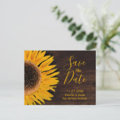 日素朴付を保存する黄色い茶色の木のひまわり 案内ポストカード (スタンド正面)