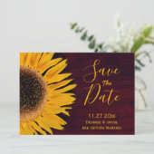 日素朴付を保存する黄色のブルゴーニュひまわり セーブザデート (スタンド正面)