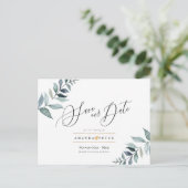 日素朴付を残す埃っぽい青い葉 ポストカード (スタンド正面)