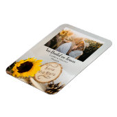 日素朴付を除くヒマワリの森の結婚式 マグネット (左側)