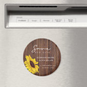 日素朴付結婚を除いた木のひまわり マグネット (インサイチュ (食洗機))