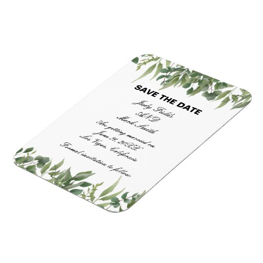 日素朴付葉を除いて緑の葉 マグネット (左側)