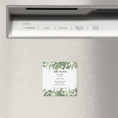 日素朴付葉を除いて緑の葉 マグネット (インサイチュ (食洗機))