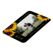 日素朴花の写真結婚式 マグネット (左側)