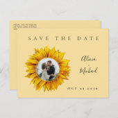 日素朴花の写真結婚式 案内ポストカード (正面/裏面)