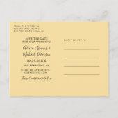 日素朴花の写真結婚式 案内ポストカード (裏面)