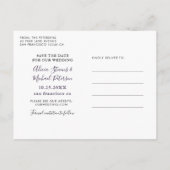 日素朴花の写真結婚式 案内ポストカード (裏面)