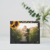 日素朴花の納骨木を除く結婚ひまわり 案内ポストカード (スタンド正面)