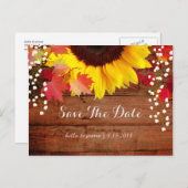 日素朴花の結婚式Date Cardを保存 案内ポストカード (正面/裏面)