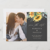 日素朴花ユーカリ結婚式の日付を保存 セーブザデート (正面)