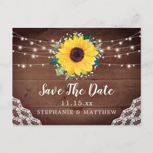 日素朴花レースBabys息を保存 案内ポストカード (正面)