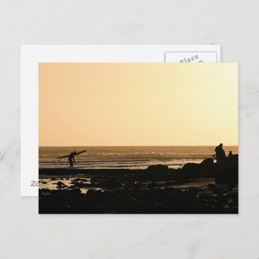 日終了サーフィン ポストカード (正面/裏面)