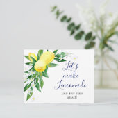 日結婚付の変更レモンの花 ポストカード (スタンド正面)