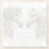 日結婚付エレガントコースターを保存する馬 ガラスコースター (裏面)