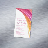 日結婚付救日モダン – ピンク・オレンジ・イエロー –  マグネット名刺 (インサイチュ)