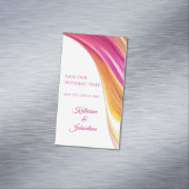 日結婚付救日モダン – ピンク・オレンジ・イエロー –  マグネット名刺 (インサイチュ)