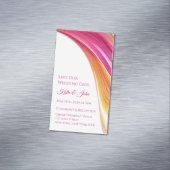 日結婚付救日モダン – ピンク・オレンジ・イエロー –  マグネット名刺 (インサイチュ)