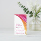 日結婚付救日モダン – ピンク・オレンジ・イエロー –  名刺 (スタンド正面)