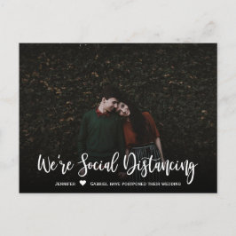 日結婚延びのシンプル写真 案内ポストカード