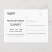 日結婚延びのシンプル写真 案内ポストカード (裏面)