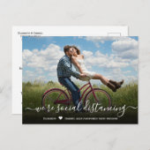 日結婚延びのシンプル写真 案内ポストカード (正面/裏面)