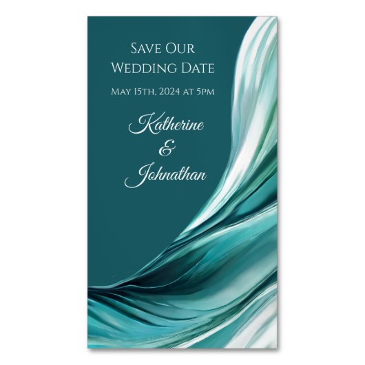 日結婚救付のエメモダンラルド・グリーン マグネット名刺 (正面縦)