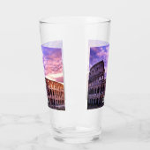 日絵画入りのローマのコロシアム タンブラーグラス (左)