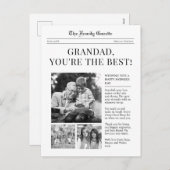 日英新聞のおじいちゃんの挨拶はがき シーズンポストカード (正面/裏面)