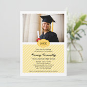 日華美付写モダン真卒業招待状 招待状 (スタンド正面)