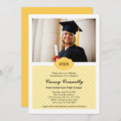 日華美付写モダン真卒業招待状 招待状 (正面/裏面)