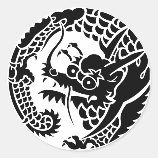 日蓮宗龍の丸 ラウンドシール (正面)