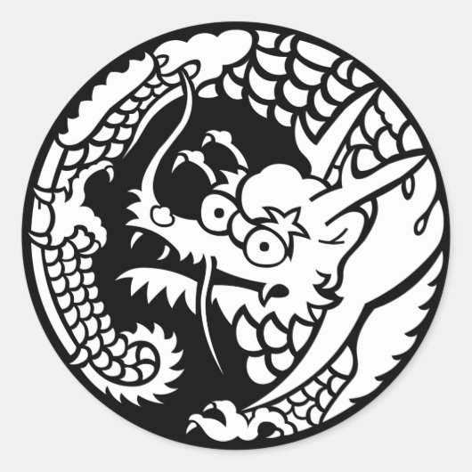 日蓮宗龍の丸 ラウンドシール (正面)