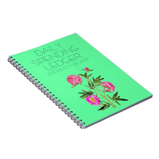 日計支出元帳Peonies財務ノートブック ノートブック (右側)