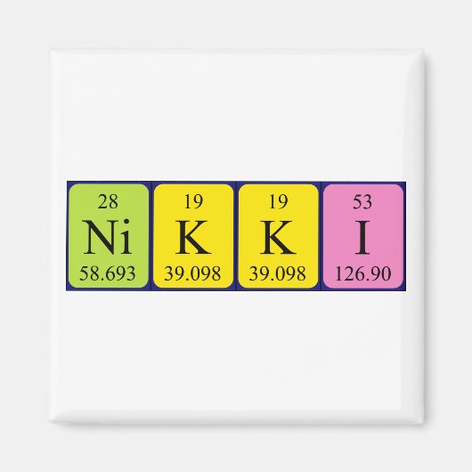 日記の周期表名マグネット マグネット (正面)