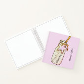 日記夏赤面ピンクジャーボトル名 ノートブック (内部)